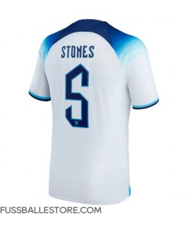 Günstige England John Stones #5 Heimtrikot WM 2022 Kurzarm